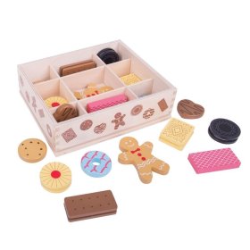 Bigjigs Toys Box with wooden biscuits, Bigjigs Toys