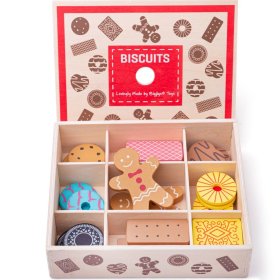 Bigjigs Toys Box with wooden biscuits, Bigjigs Toys