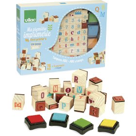 Vilac Wooden stamps Alphabet 76 pcs, Vilac