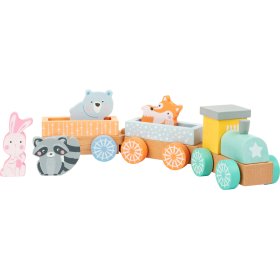 Small Foot Wooden train in pastel colors