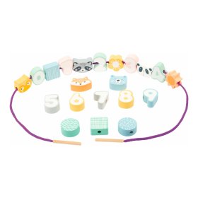 Small Foot Stringing beads in pastel colors
