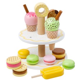 Bigjigs Toys Wooden stand with sweet treats, Bigjigs Toys