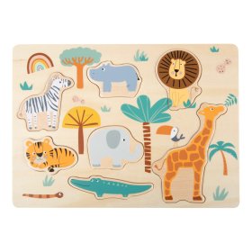 Small Foot Insert wooden puzzle Safari, Small foot by Legler