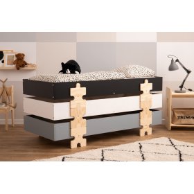 Universal bed Puzzle - gray, SMARTWOOD