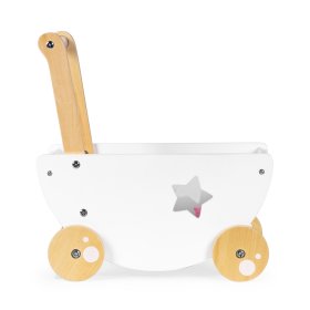 Wooden stroller for dolls + walker 2 in 1, EcoToys