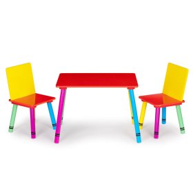 Set of table and chairs - colors of the rainbow, EcoToys
