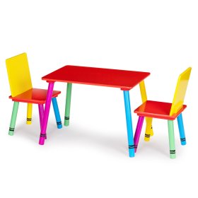 Set of table and chairs - colors of the rainbow, EcoToys