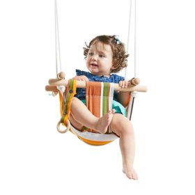 Dvěděti Children's textile swing 100% striped cotton