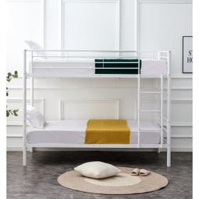 Metal bunk bed BUNKY 200x90 cm - white