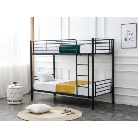 Two-story metal bed BUNKY 200x90 cm - black