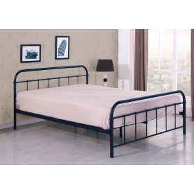 Metal bed LINDA 120x200 cm - black, Halmar