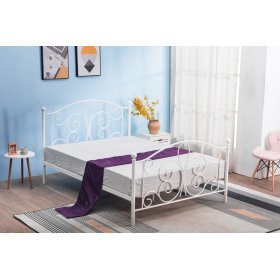 Metal bed PANAMA 120x200 cm - white