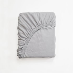 Cotton sheet 140x70 cm - gray