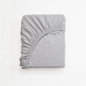 Cotton sheet 200x90 cm - gray