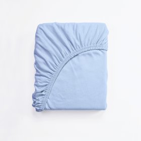 Cotton bed sheet 200x160 cm - light blue