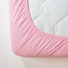 Cotton bed sheet 160x80 cm - pink