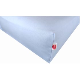 Waterproof cotton sheet - light blue 180 x 80 cm