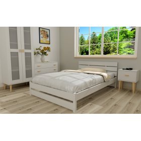 Wooden bed Max 200 x 120 cm - white, Ourfamily