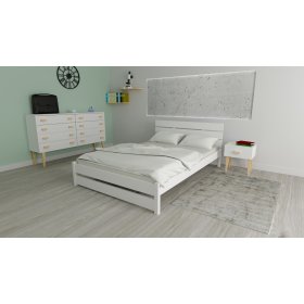 Wooden bed Max 200 x 120 cm - white, Ourfamily