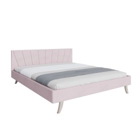 Upholstered bed HEAVEN 140 x 200 cm - Powder pink, FDM
