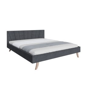 Upholstered bed HEAVEN 140 x 200 cm - Grey
