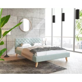 California upholstered bed 140 x 200 cm - mint, FDM