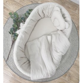 Wicker bed with equipment for a baby - beige, Ourbaby