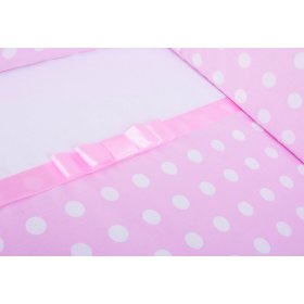 Grace linen with ribbon 120x90 cm - pink