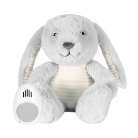 Gray bunny with FLOW heartbeat, FLOW
