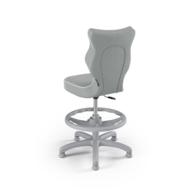 Children's ergonomic desk chair adjusted to a height of 119-142 cm - gray