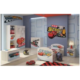 Children's bedside table Cars - Norwegian pine decor, BabyBoo, Cars