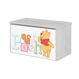 Wooden chest for Disney toys - Winnie the Pooh and piggy bank - Norwegian pine decor, BabyBoo, Winnie the Pooh