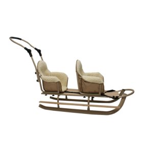 Beige sledges for twins Duo - different colors of seats, Mikrus
