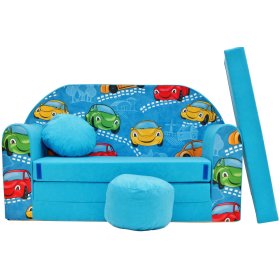 Cars Children's Sofa Bed - Blue 2, Welox