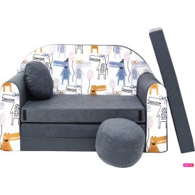 Children's sofa Crocodiles - gray, Welox