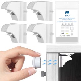SIPO Magnetic locks for cabinets and drawers - 4 pcs, Sipo