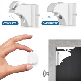 SIPO Magnetic locks for cabinets and drawers - 4 pcs, Sipo