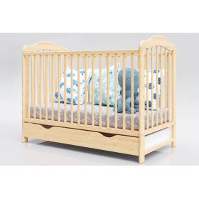 Baby cot Alek with removable partitions - natural