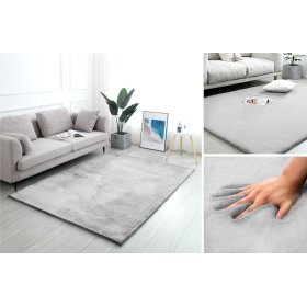 Rabbit silk carpet - light gray, Podlasiak