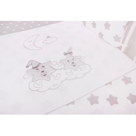 3-Piece Baby Cot Bedding Set - Silver Star, Gluck Baby