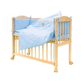 7-Piece Baby Cot Bedding Set - Scarlett Baby - Teddy Bear - Blue, Scarlett