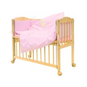 7-Piece Baby Cot Bedding Set - Scarlett Baby - Teddy Bear - Pink, Scarlett