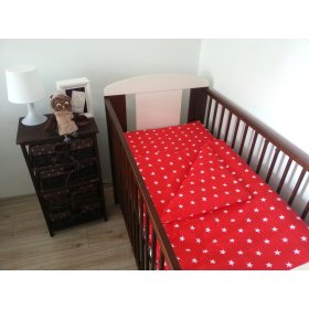 Red Stars Baby Cot Bedding Set