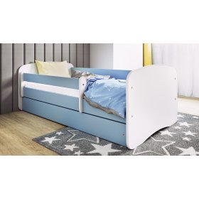 Children's bed with barrier Ourbaby - blue-white, All Meble