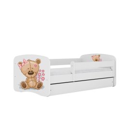 Children's bed with barrier Ourbaby -Méďa - white, All Meble