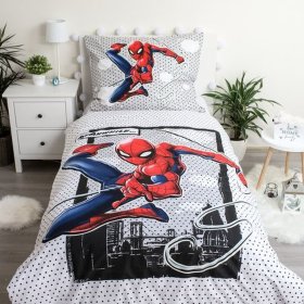 Bed linen with a glowing Spider-man effect 140 x 200 cm + 70 x 90 cm, Sweet Home, Spiderman