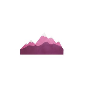 Foam protection for the wall behind the bed Mountains - pink
