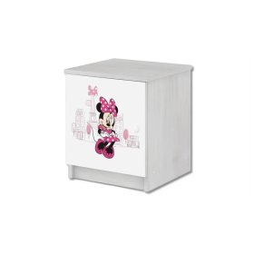 Minnie Mouse children's bedside table in Paris - Norwegian pine decor, BabyBoo, Minnie Mouse