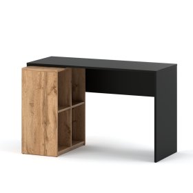 Black desk with shelf Black