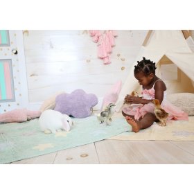 Children's rug with stars Tricolor Stars - Soft Mint, Kidsconcept